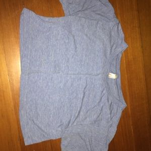 American Apparel Cropped blue tee